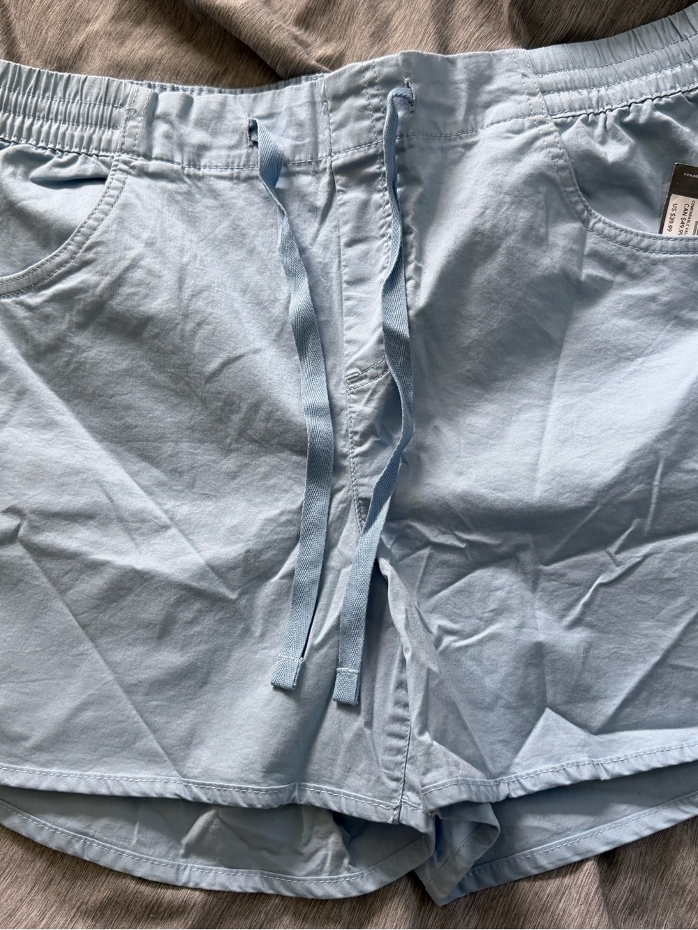 Light Blue Women’s Drawstring Casual Shorts